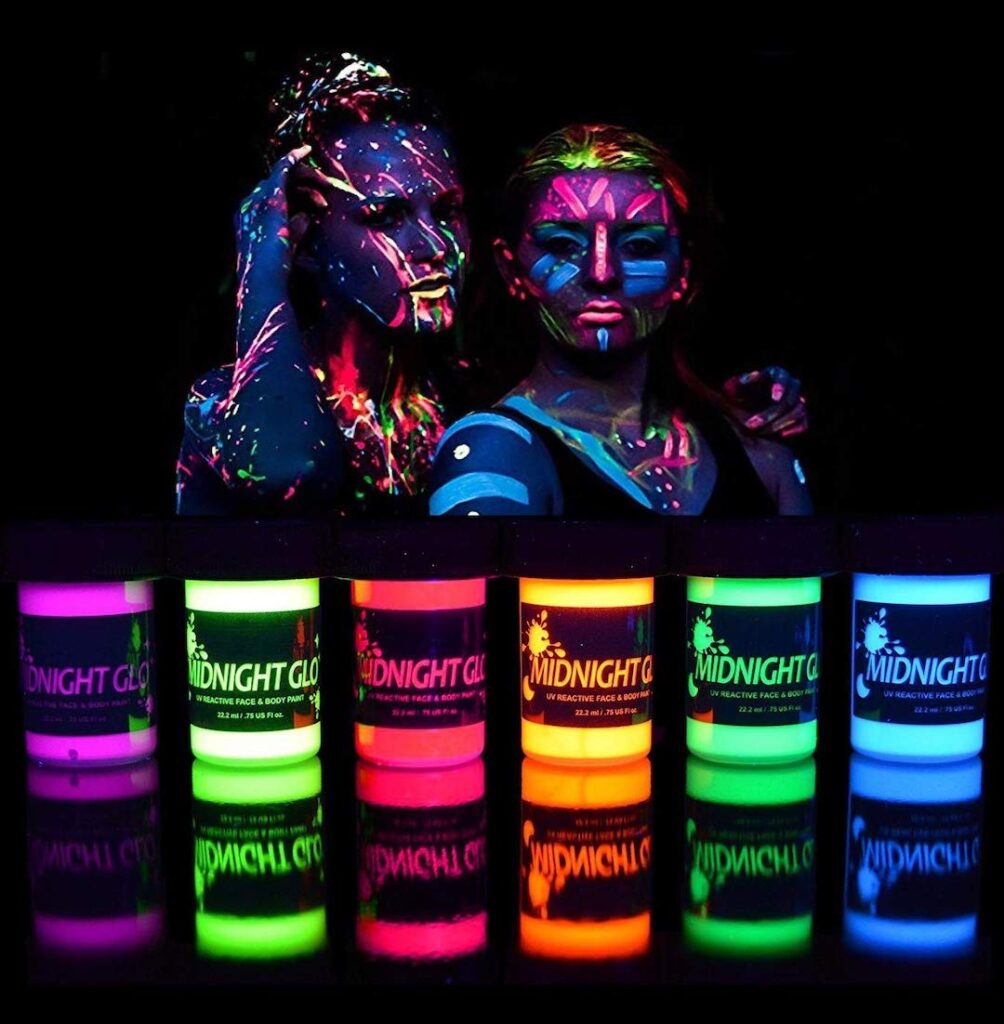 Midnight Glo Black Light Reactive Body Paint - Glow In The Dark Store