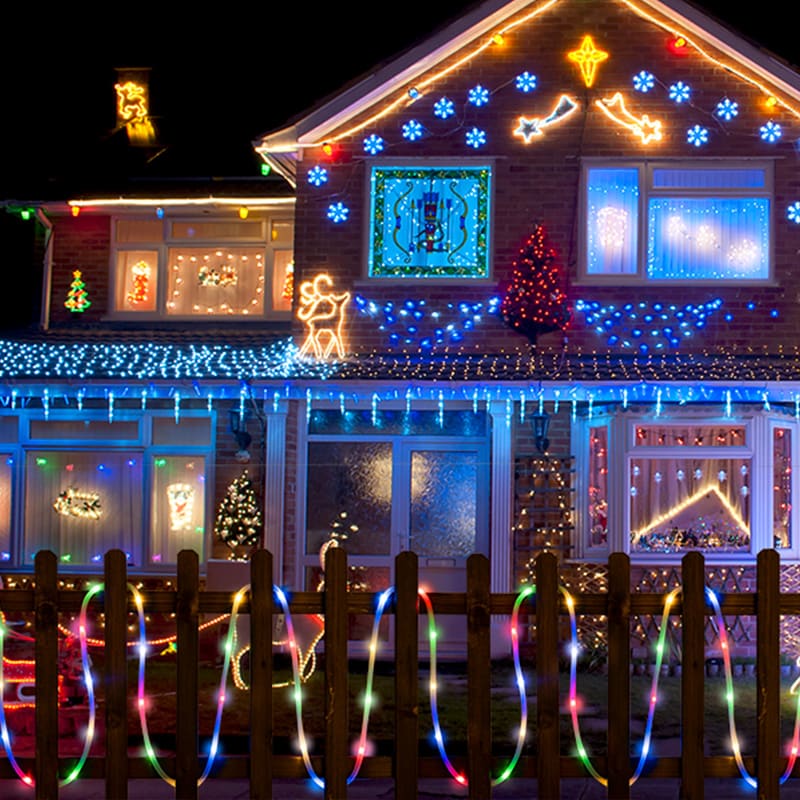 Solar Powered LED Rope String Lights