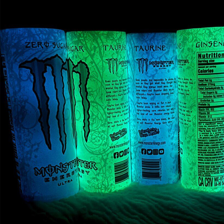 Glow in the Dark White Monster Drink