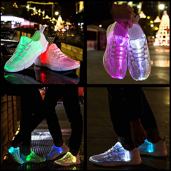 Mart Anekdote Indirect Fiber Optic LED Shoes Light Up Sneakers - Glow In The Dark Store