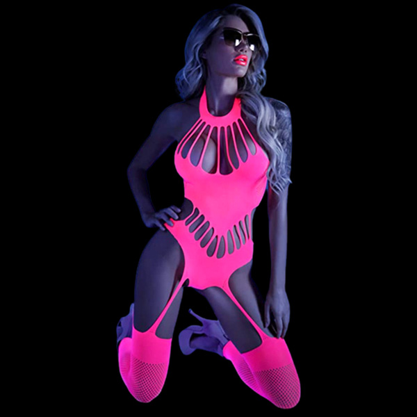 Glow in the Dark Footless Teddy Bodystocking