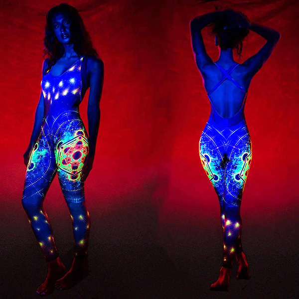 Psychedelic Glow In The Dark Bodysuit