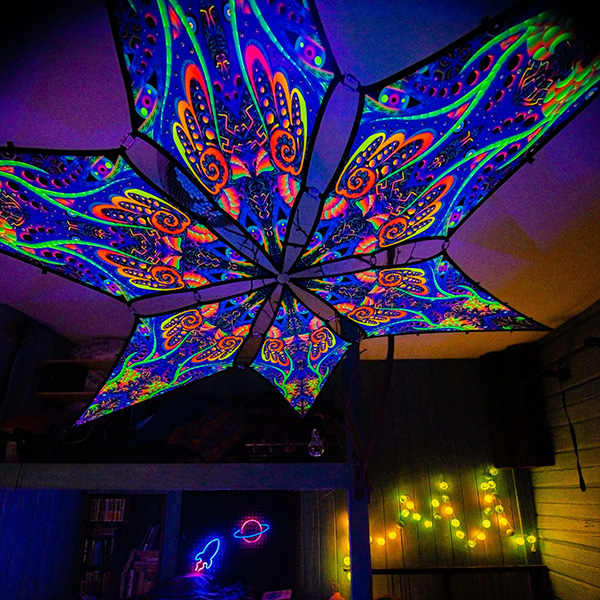 Psychedelic UV-Reactive Canopy