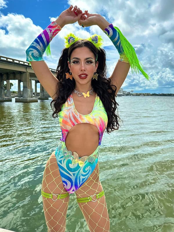 Blacklight Reactive Bodysuit, UV Glow Costume, Rave Costumes Women, Women  Costumes, Rave Bodysuit, Womens Festival Outfit, Rave Outfit Women 